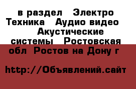  в раздел : Электро-Техника » Аудио-видео »  » Акустические системы . Ростовская обл.,Ростов-на-Дону г.